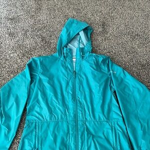 Teal Columbia rain jacket
